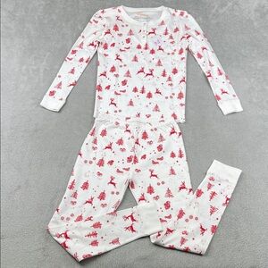 Petidoux 12 Kids 100% Pima Cotton Red and White Holiday Pajama Set So Soft